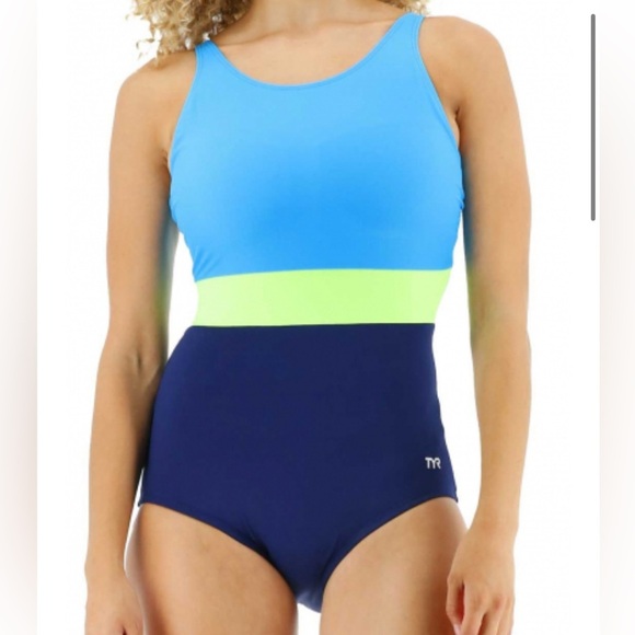 Tyr Women's Splices Belted ControlFit One Piece Swimsuit size 12 - Picture 1 of 9